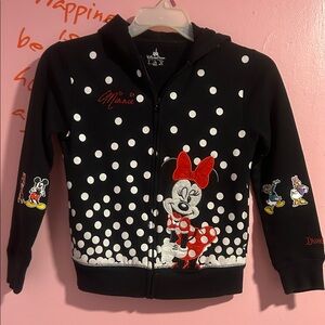 Disney Minnie Mouse Zip Up Hoodie (L)